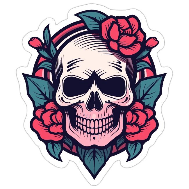 Rose Skull Tattoo