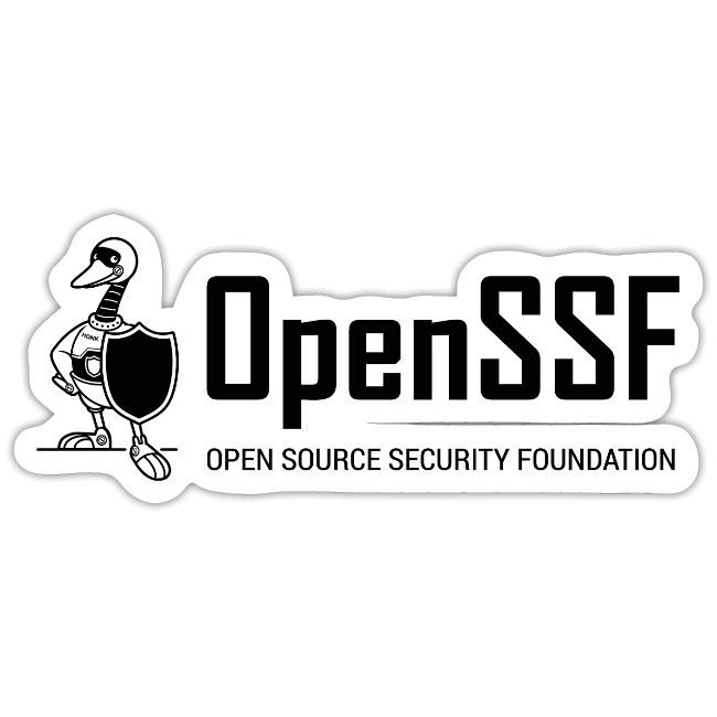 OpenSSF wide black and white logo