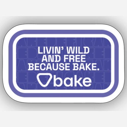 bake stickers - Bake it. Make it. Love it. - Sticker