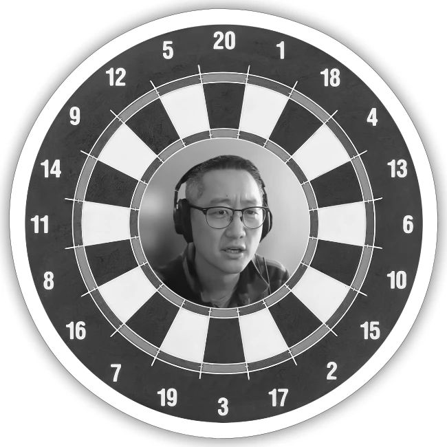 Producer Jay on a Dartboard