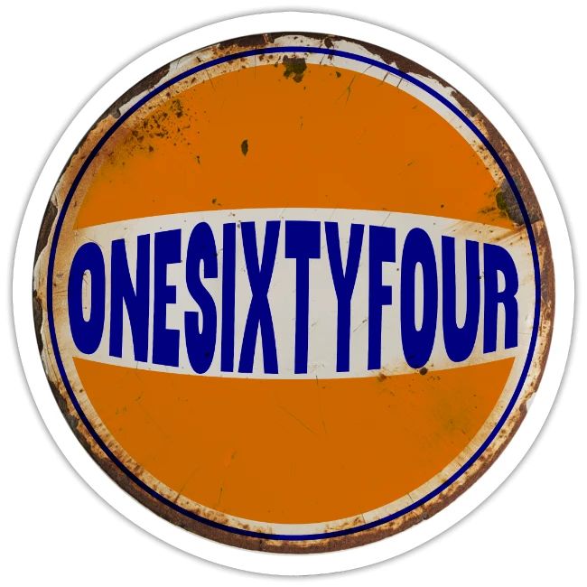 One Sixty Four --vintage auto inspired orange