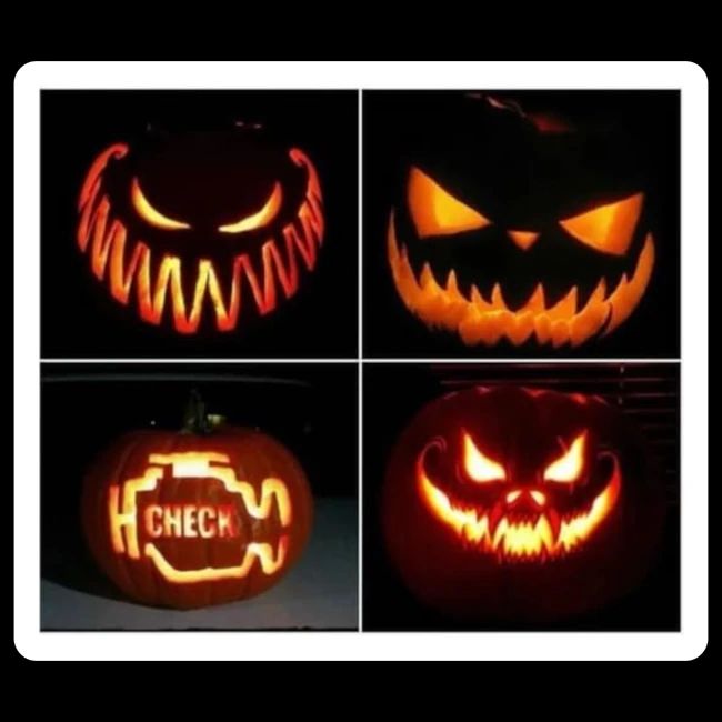 Check Engine Light Pumpkin