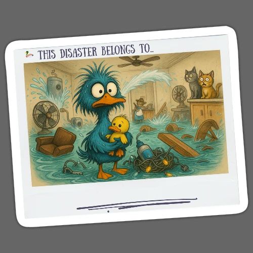 This Disaster Belongs To... Flood Sticker - Sticker