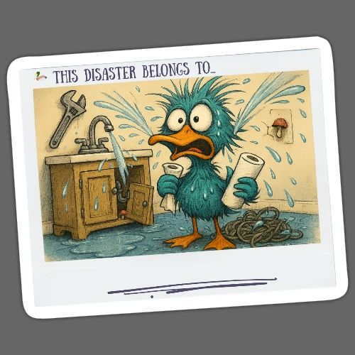 This Disaster Belongs To... Sink Leak Sticker - Sticker