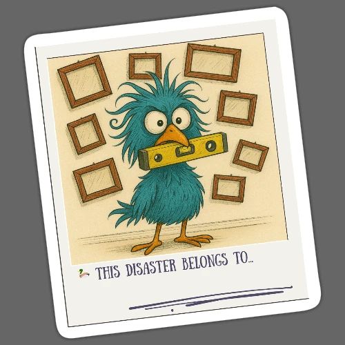 This Disaster Belongs To... Picture Frames Sticker - Sticker