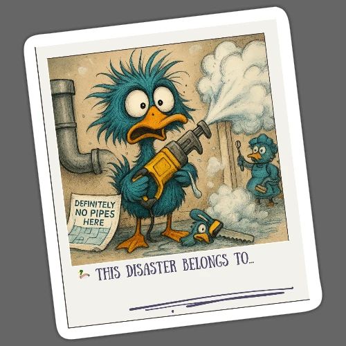 This Disaster Belongs To... Nail Gun 2 Sticker - Sticker