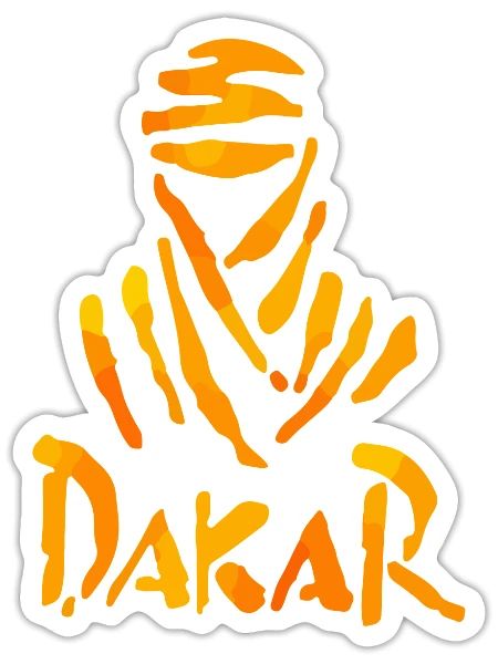 Dakar Rally - Sticker - white matte - Front