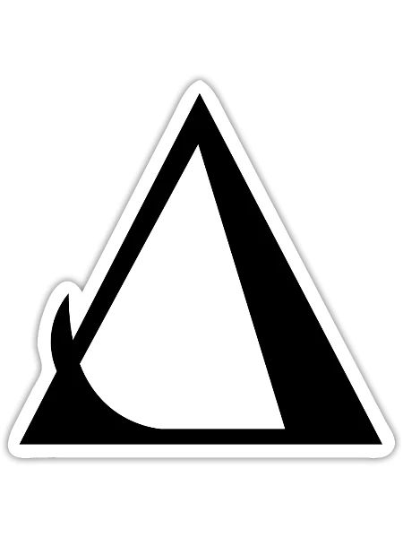 Pyramid triangle - Sticker - white matte - Front