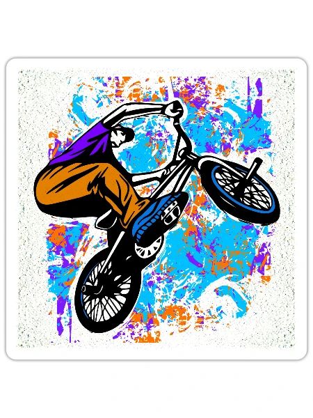 BMX Poster | BMX Poster Shop | buy BMX Poster - Sticker - white matte - Front