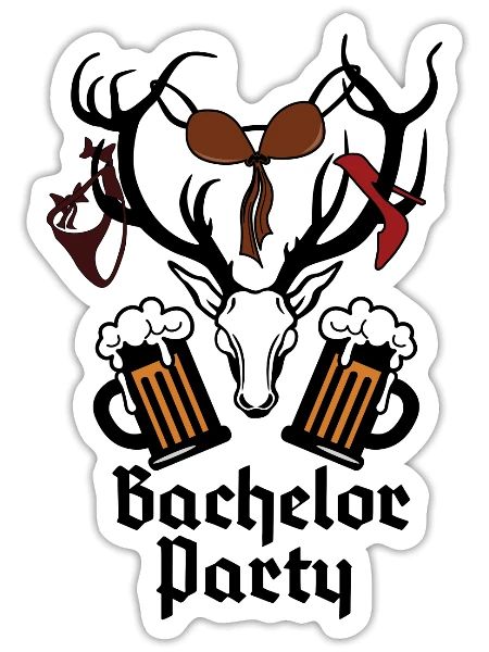 Bachelor Party - Sticker - white matte - Front