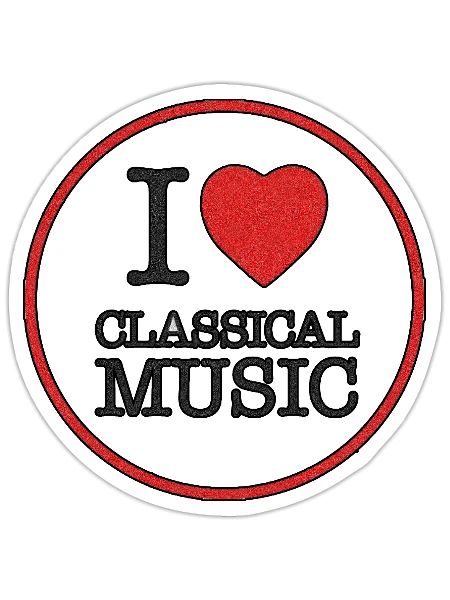 CLASSICAL MUSIC - Sticker - white matte - Front