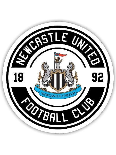 Newcastle United Core Crest - Sticker - white matte - Front