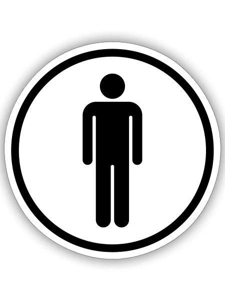 Person round - Sticker - white matte - Front