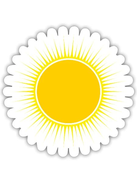 Sun - Sticker - white matte - Front