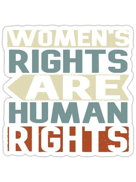 Les droits des femmes sont des droits de l’homme - Sticker - blanc mat - Devant