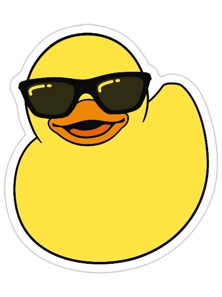 a Rubber Duck, Rubber Ducky - Sticker - white matte - Front