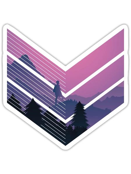 Hiking Mountains Alps gift sport - Sticker - white matte - Front