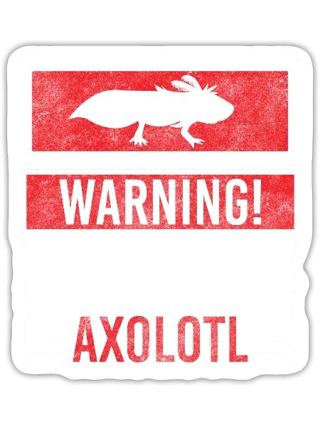 Axolotls Salamander Animal Lover - Sticker - white matte - Front