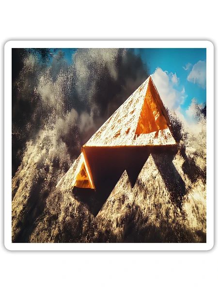 Pyramid - Sticker - white matte - Front