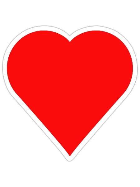 Heart - Sticker - white matte - Front