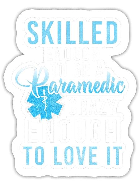 Paramedics Hospital Rescuer - Sticker - white matte - Front