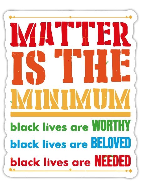 MATTER IS THE MINIMUM - Sticker - white matte - Front