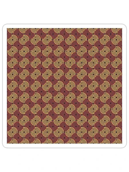 Concentric wax pattern - Sticker - white matte - Front