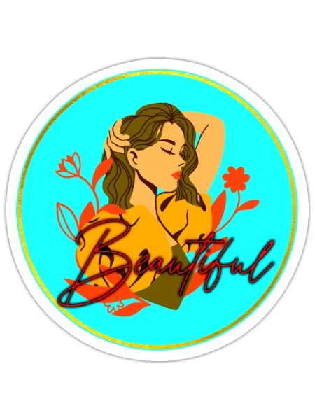 Female 2 4700x4700 - Sticker - white matte - Front