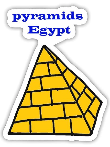 pyramids Egypt - Sticker - white matte - Front