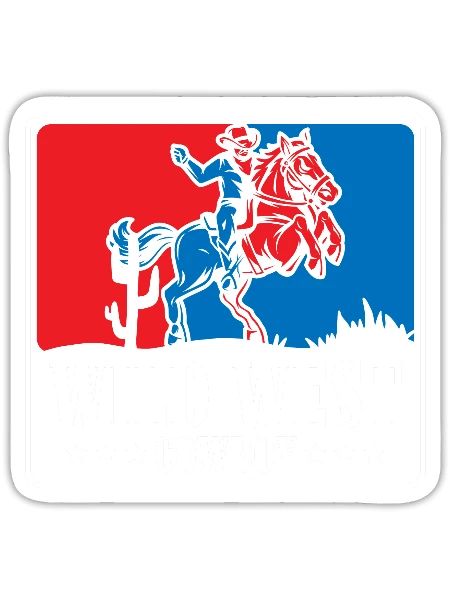 Horse Revolver Bank Robbery Dressage - Sticker - white matte - Front