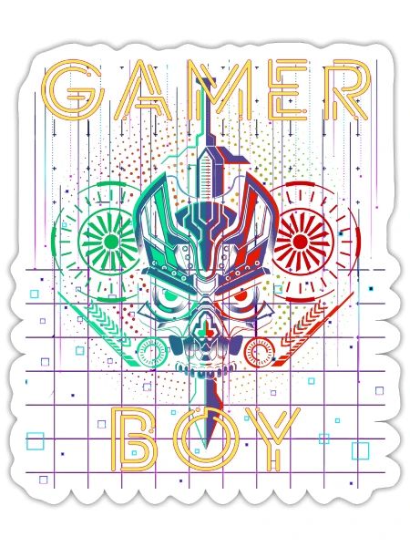Gamer Boy - Sticker - white matte - Front