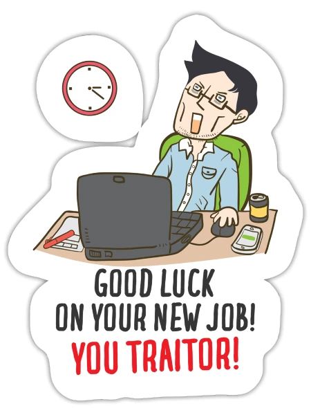 Farewell Message Colleague Leaving Gift - Sticker - white matte - Front