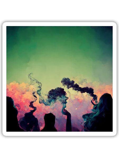 Cannabis Dreams - Sticker - white matte - Front