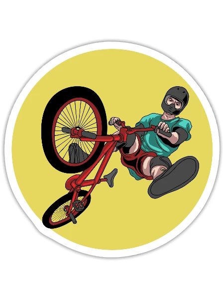BMX - Sticker - white matte - Front