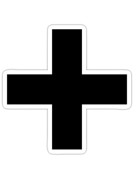 Plus - Sticker - white matte - Front