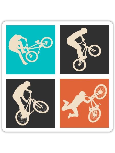 BMX - Sticker - white matte - Front