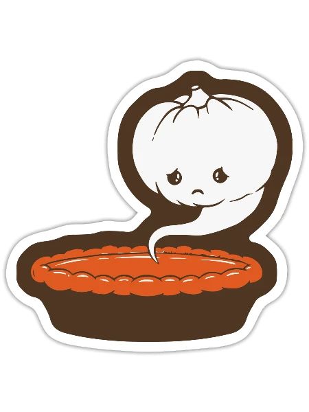 Sad Pumpkin - Sticker - white matte - Front