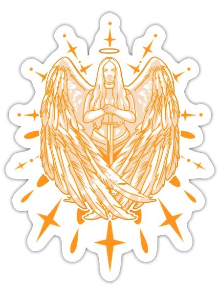 Angel Swords Angelic Guardian - Sticker - white matte - Front