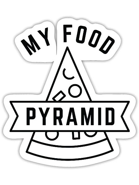 My Food Pyramid - Sticker - white matte - Front