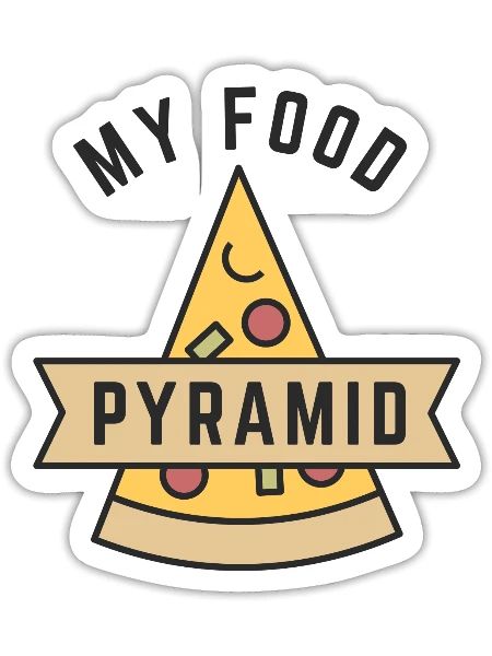 My Food Pyramid - Sticker - white matte - Front
