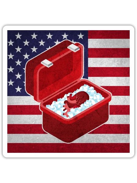 Organ Donor - Sticker - white matte - Front