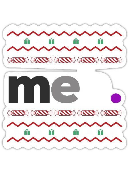 Christmas meh Ace. Asexual Pride. - Sticker - white matte - Front