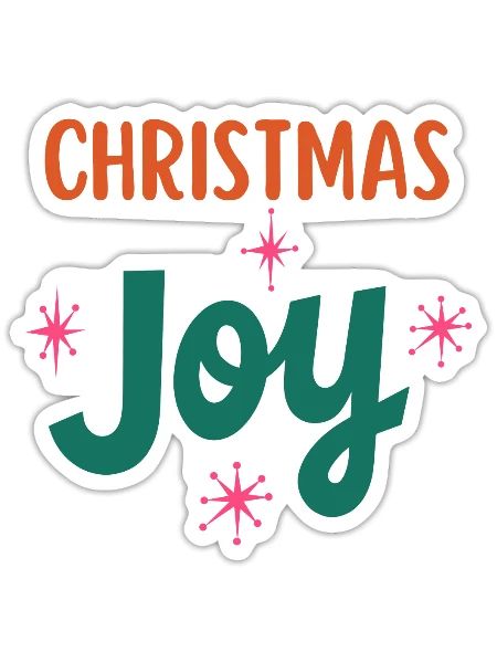 christmas joy - Sticker - white matte - Front