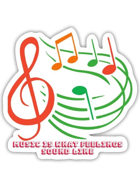 Music feelings - Sticker - white matte - Front