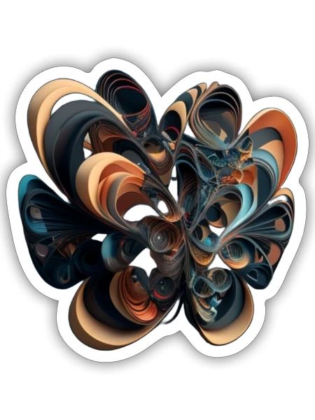 Exquisite 3D butterfly - Sticker - white matte - Front