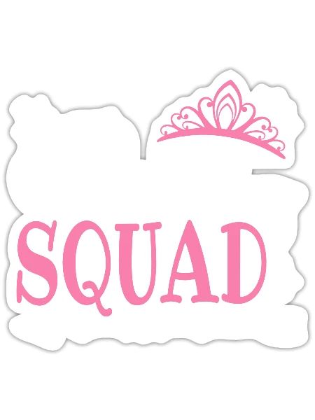 Birthday Squad Party Bday Queen Cute - Sticker - white matte - Front