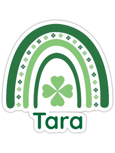Tara Clover Charm Boho Rainbow - Sticker - white matte - Front