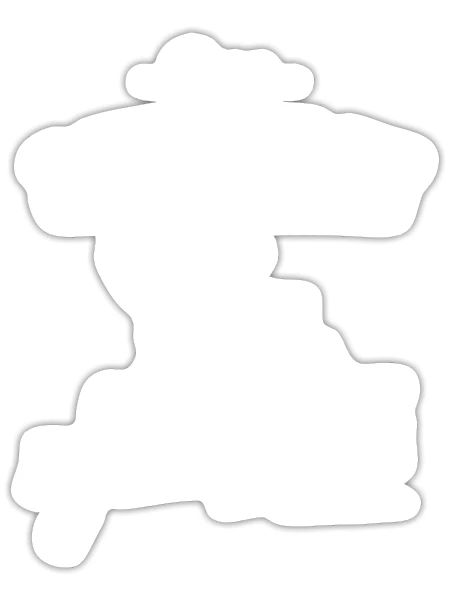 das schwarze kann man abkratzen - Sticker - white matte - Front