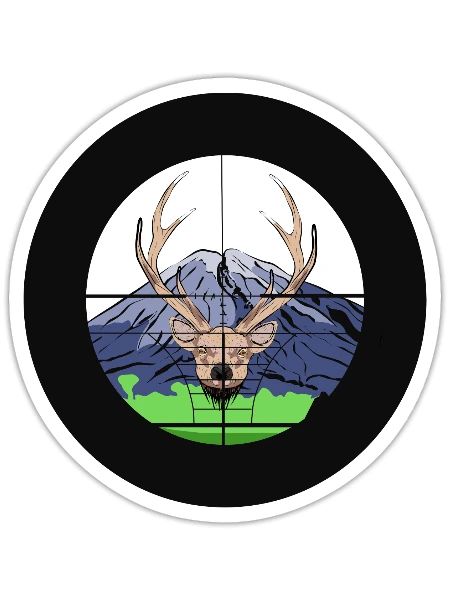 hunt - Sticker - white matte - Front