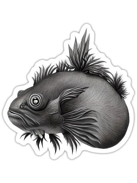 prehistoric axolotl - Sticker - white matte - Front